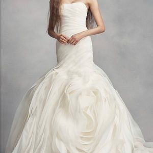 White by Vera Wang Bias-Tier Trumpet Wedding Dress
